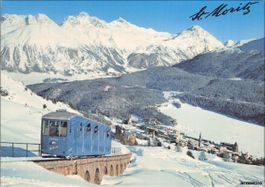 St. Moritz GR // 1984 Standseilbahn Corviglia // Winter