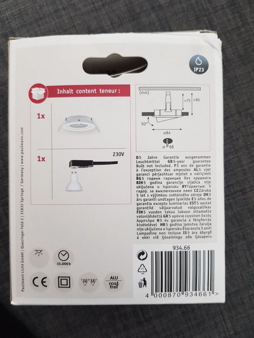 Lampen: LED Spot Einbauleuchte dimmbar und schwenkbar – Neu und originalverpackt aus Geuensee von sonnenstunden 2