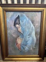 Quadro Donna che Prega - Firmato Carlo Parisi - Anni 1970