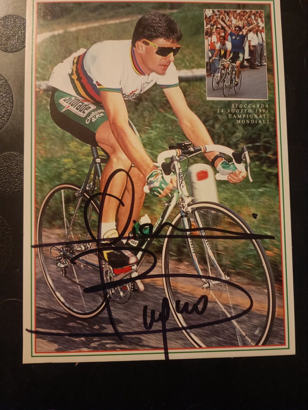 Autogramme: Gianni  Bugno - Rad - Handsignierte alte Karte – Gebraucht aus Menziken von Artographs