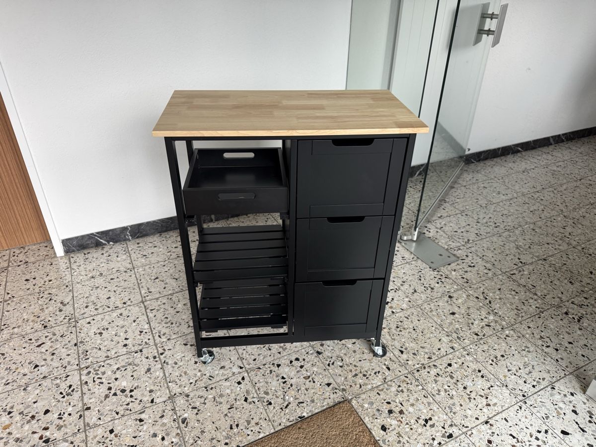 Cucine complete: Küchenwagen auf Rollen mit Holzarbeitsplatte – Usato da Lustmühle venduto da mcross 1