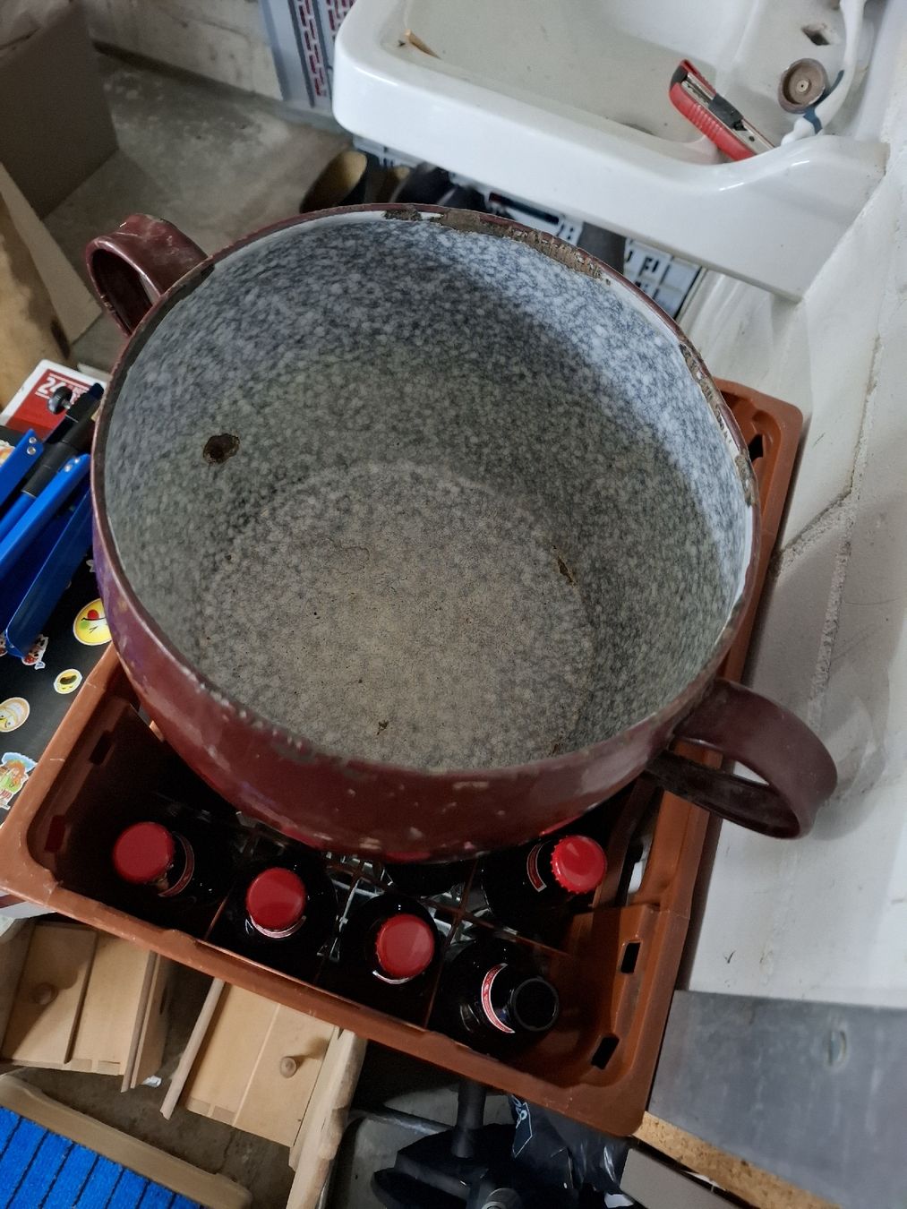 Pentole: Rustikale, alte Emaille Topf, Vintage Look! – Usato da Oberegg venduto da danni-1985 2