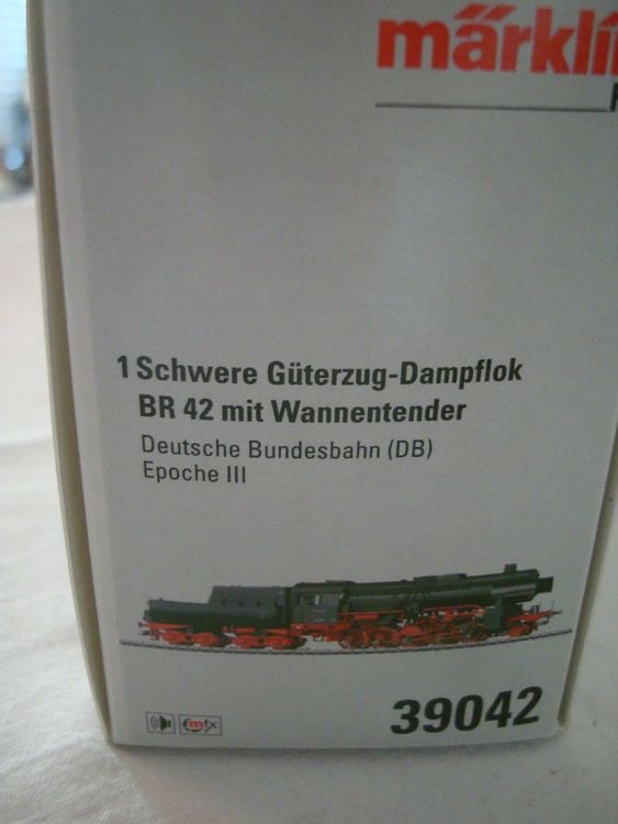 Märklin H0 - 39042 Güterzug-Dampflok BR 42 DB - Analog (Gebraucht) in ...