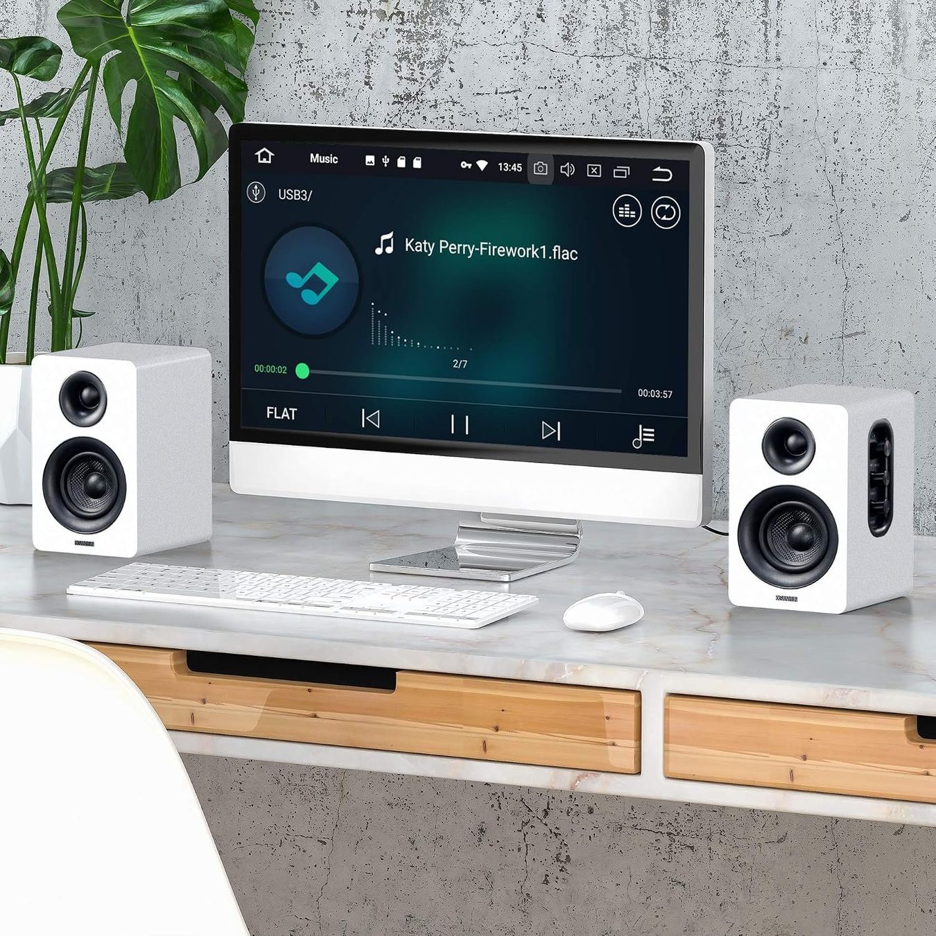 Aktive Regallautsprecher Bluetooth 5.0 3 Zoll 24-Bit DAC (Neu und ...