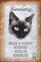 Blechschild-STECKBRIEF-SIAMKATZE