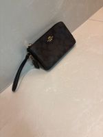 Pochette Coach femme toile marron logo imprimé bon état