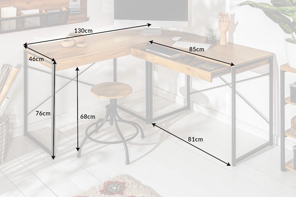 Scrivanie: ECK SCHREIBTISCH Studio Eichenoptik Industrial NEU SOFORT – Nuovo (secondo la descrizione) da Sulgen venduto da eytsh 6