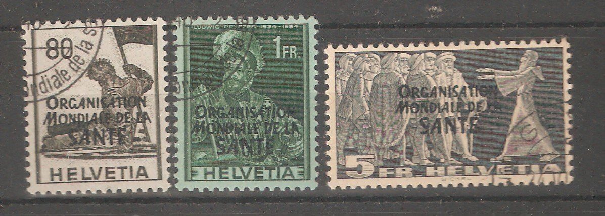 Tutti i francobolli: OMS 17 19 24 gest. – Usato da Lausanne venduto da Whorvath