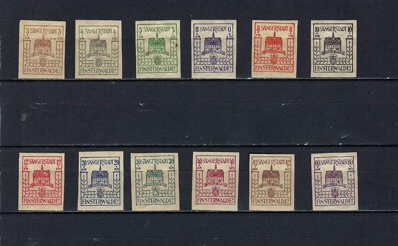 Tutti i francobolli: Lokalausgabe Finsterwalde 1 - 12 ** – Nuovo e nell'imballaggio originale da Altstätten SG venduto da Nandodax