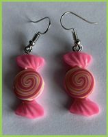 SALE AUSVERKAUF Superschöne Ohrringe Kunststoff rosa