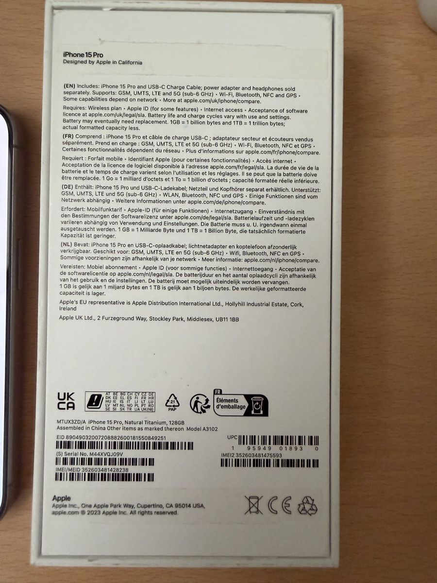 Apple Handys / Smartphones: iPhone 15 Pro, 128GB, Grau – Gebraucht aus Zürich von Orionos 3