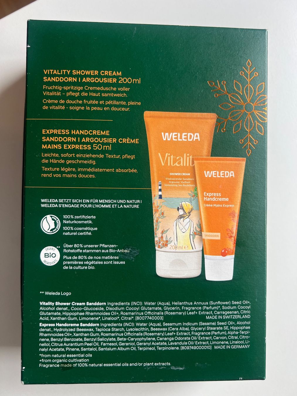 Doccia: Weleda Geschenkset mit Duschcreme und Handcreme – Nuovo e nell'imballaggio originale da Bern venduto da Sunshine.016 2