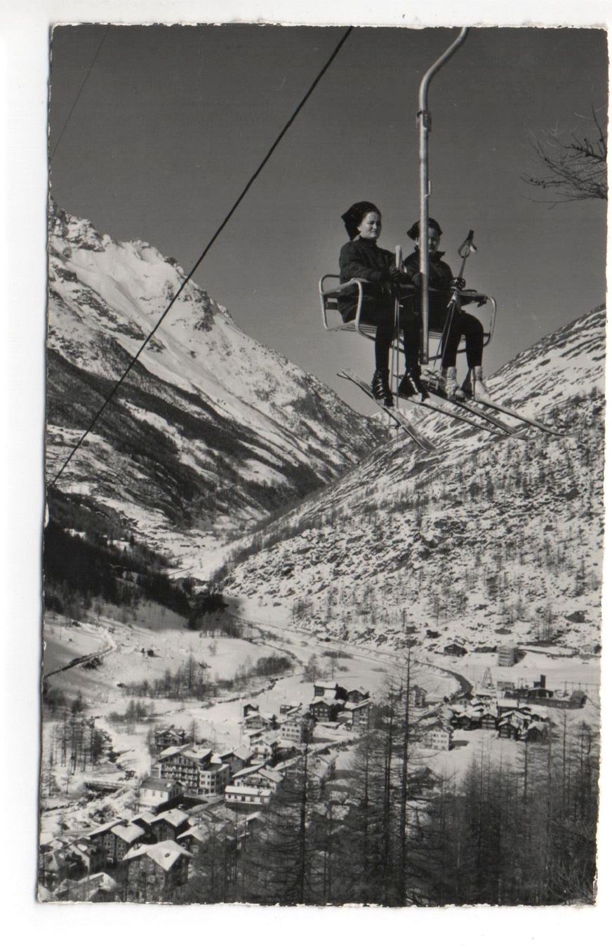 Cartoline postali: SAAS-ALMAGELL-FURGGSTALDEN Sesselbahn – Usato da Jona venduto da philajona