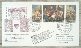TR13 Enveloppe + Timbre San Marino 1967