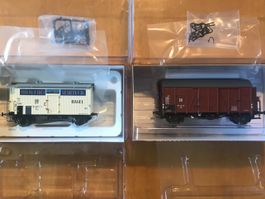 2x Brawa Güterwagen DR und SBB Brauerei Warteck Basel