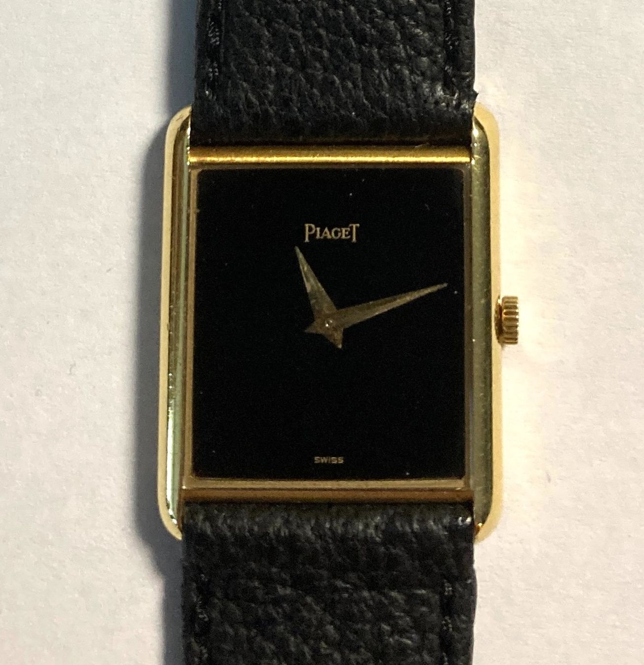 Piaget Orologi: Piaget Tank Black Dial - ref. 9287 - 18k yellow gold – Usato da Genève venduto da arisol
