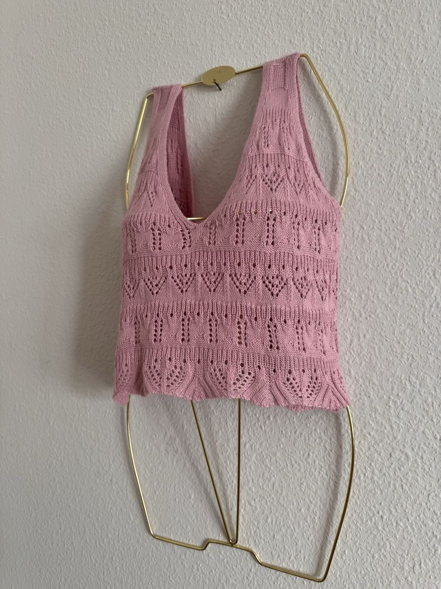Tops: Stricktop rosa Grösse M, cropped top – Neuf (Voir description) à Zürich par olalinda 2
