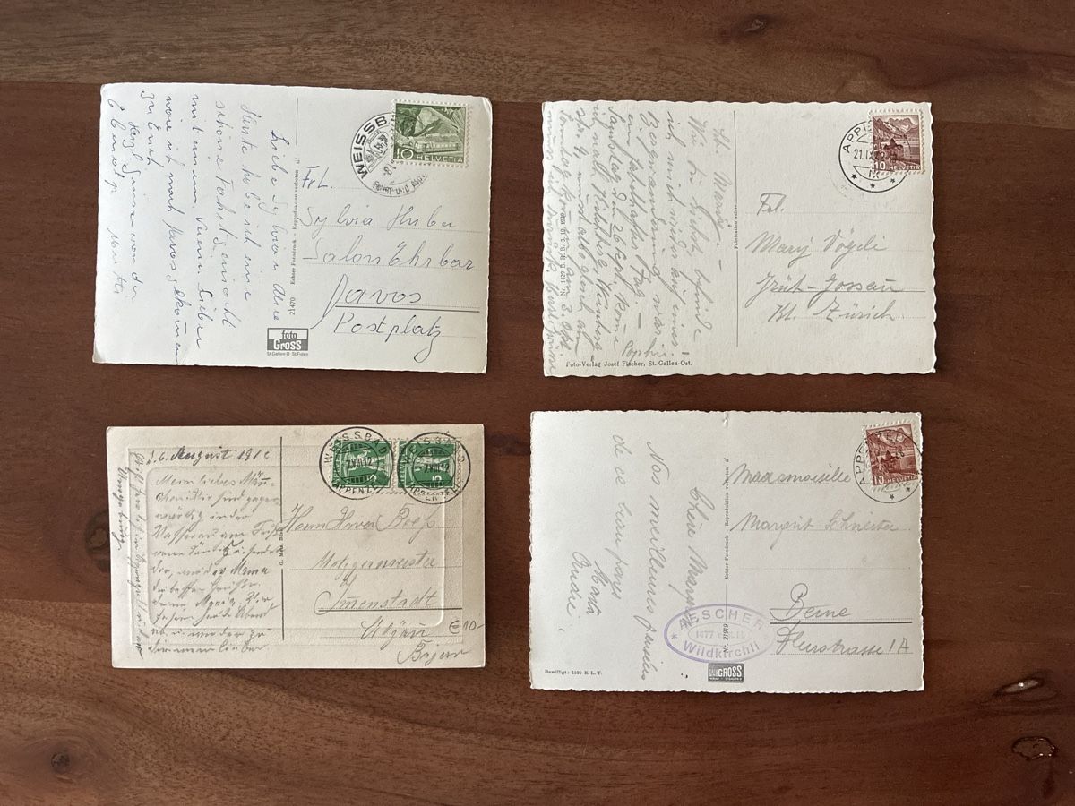 Cartoline postali: 10 Ansichtskarten Schweiz vom Wildkirchli AP. A – Usato da Oftringen venduto da Cla.vD.74 3
