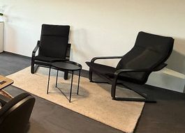 2x Poäng Sessel schwarz