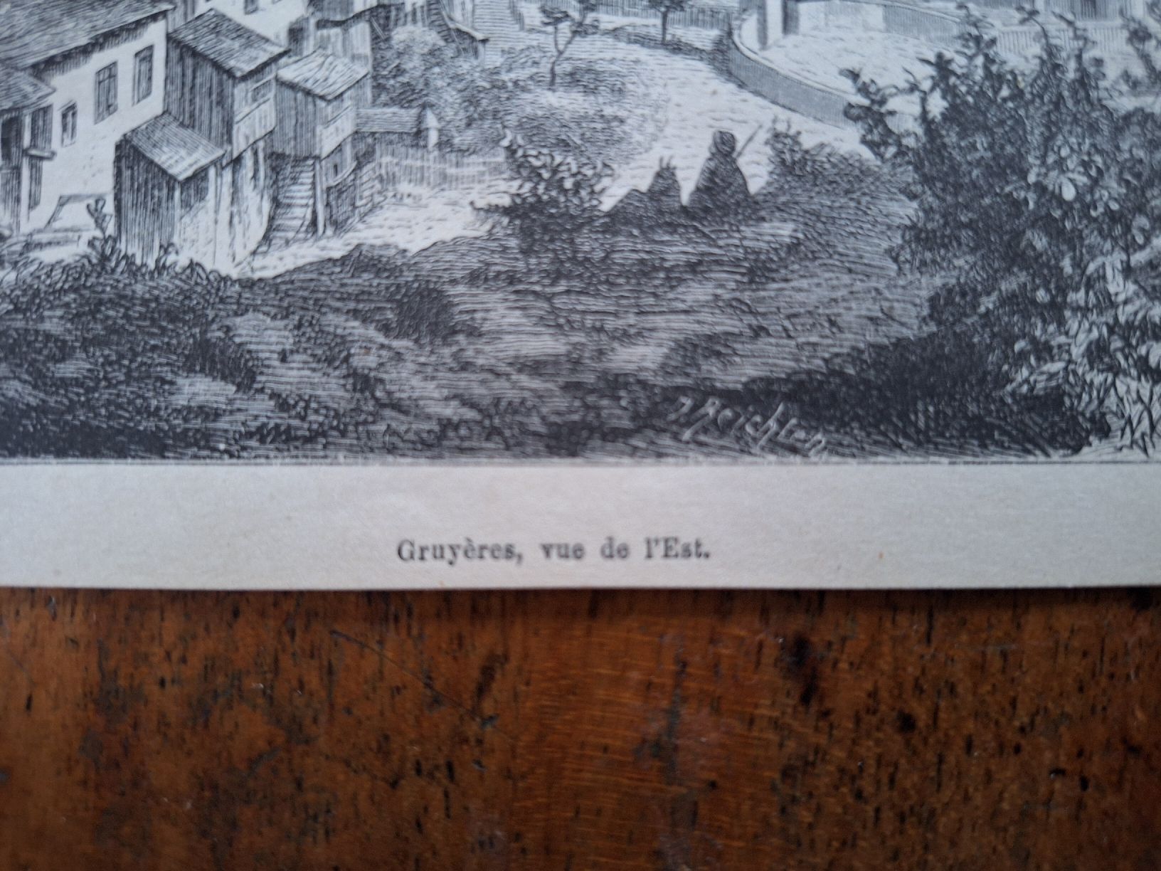 Stiche: GRUYÈRES VUE DE L'EST – Gebraucht aus Bevaix von bohrap 1