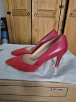 Navyboot Pumps aus Leder & Wildleder (Gr. 39) – Rot