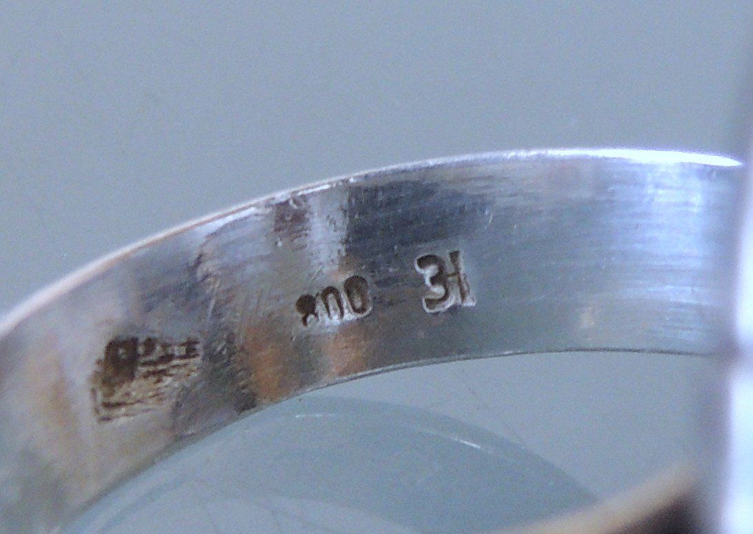 Anelli: Bernstein Silber 800 Fingerring Gr. 59 – Usato da Waldenburg venduto da schaller707 3