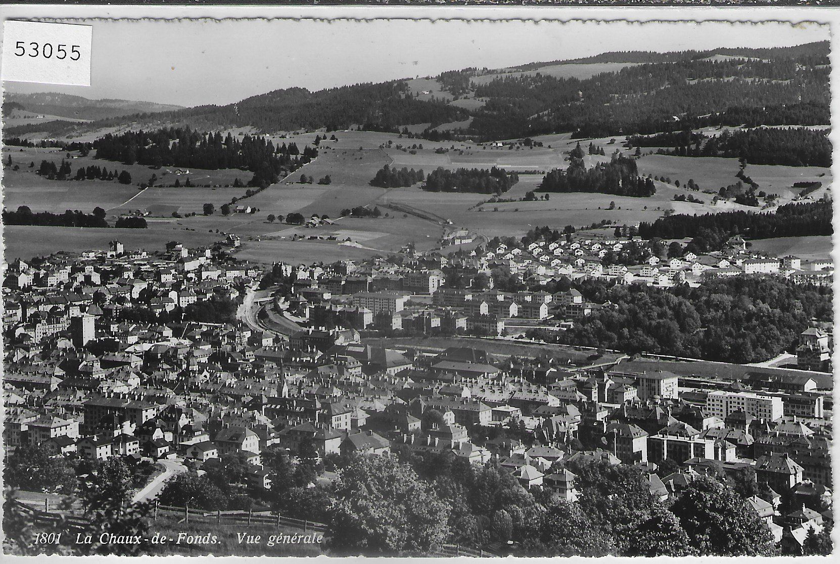 Cartoline postali: La Chaux-de-Fonds - Vue generale – Usato da Ettingen venduto da Kartenplanet