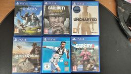 PS4 Spiele Konvolut: Horizon, Call of Duty, Uncharted uvm.