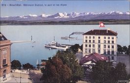 Neuchâtel // 1925 Hafen Bâtiment Dubied Dampfschiffe vapeur