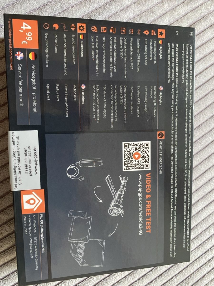 GPS & Strumenti di misurazione: PAJ Vehicle Finder 2.0 4G  GPS Tracker – Nuovo e nell'imballaggio originale da Jonen venduto da YoKoDesign 2