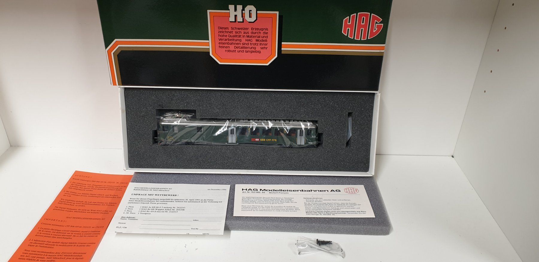 Hag Trains électriques: Hag SBB Bde4/4 Triebwagen H0/AC Nr. 152 – Neuf (Voir description) à Neuenhof par ludovicco 7