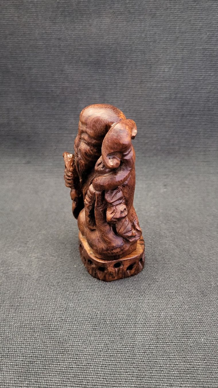 Figuren: Holz-Schnitzerei BUDDHA /Netsuke – Gebraucht aus Basel von spinne02 5