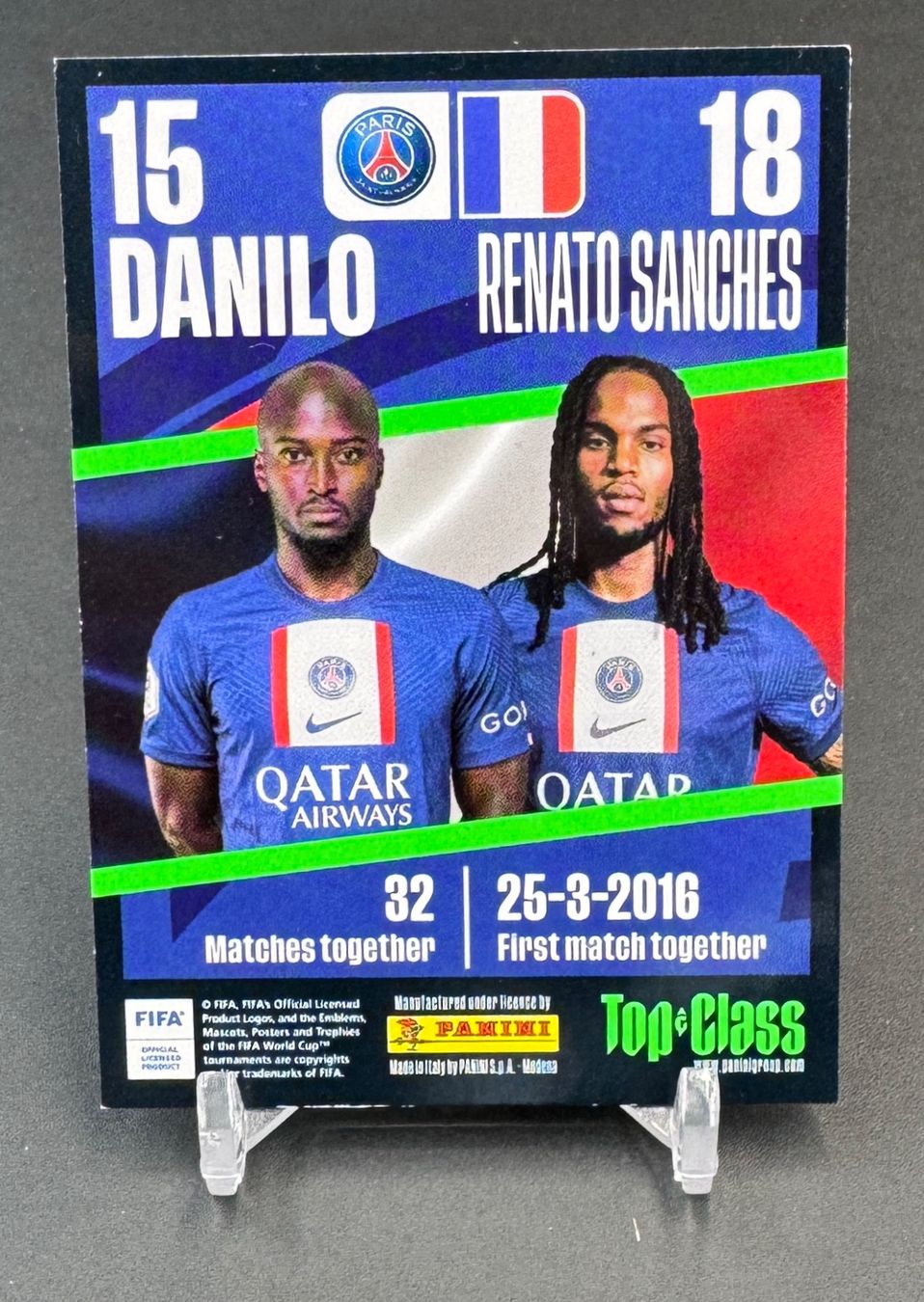 Panini Cartes à collectionner: PSG Danilo / Renato Sanches 2023 Panini Top Class Synergy – D'occasion à Jegenstorf par plataOplomo 1