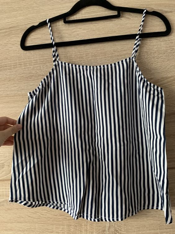 Haut à Rayures Jennyfer Taille S - Manches Longues, Blanc, Occasion Très Bon état