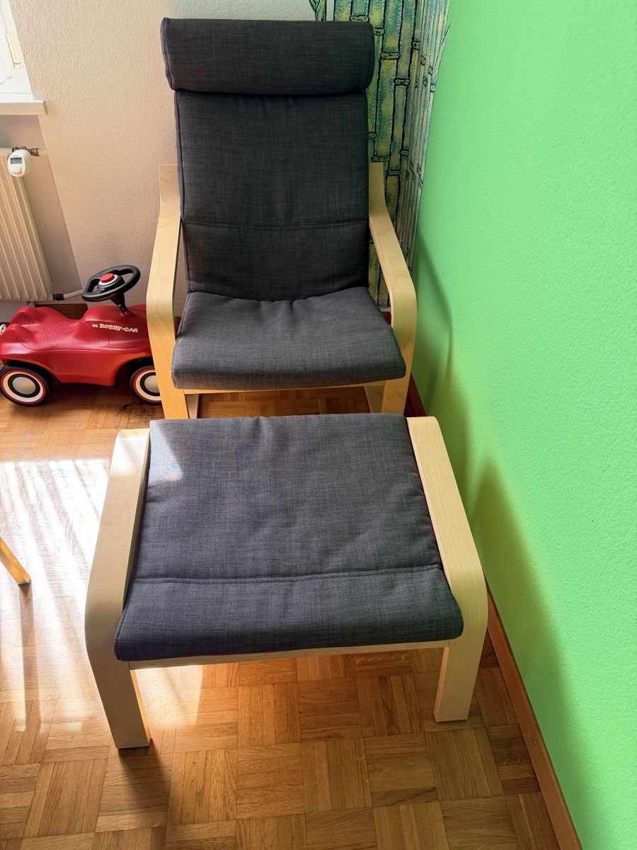 Sessel: POÄNG Sessel und Hocker, IKEA – Neu (gemäss Beschreibung) aus Subingen von Pinkflower