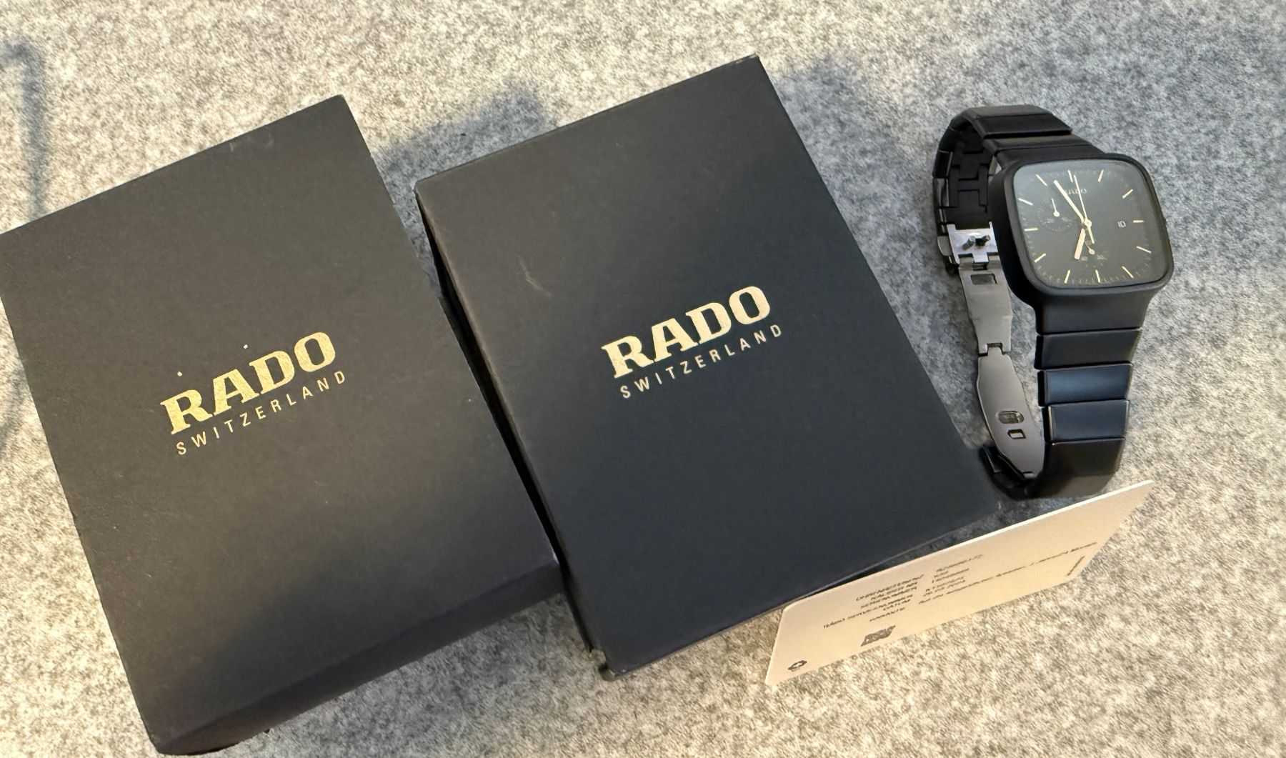 Rado Orologi: Rado r5.5 Jasper Morrison Ceramic Chronograph schwarz – Usato da Walkringen venduto da Chester007 1