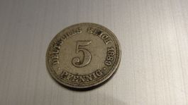 1889 5 Pfennig Deutsches Reich