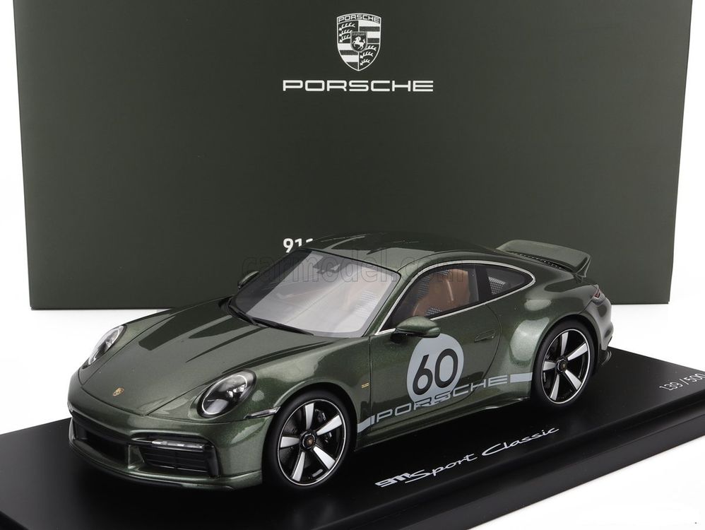 Cadre Photo Porsche 911 (992) Sport Classic 1/43 - 3 Photos - Bois - Neuf