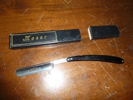 Ancien rasoir de barbier suisse