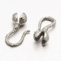 10 Endteil Kappe Metall 19x8.5x6mm