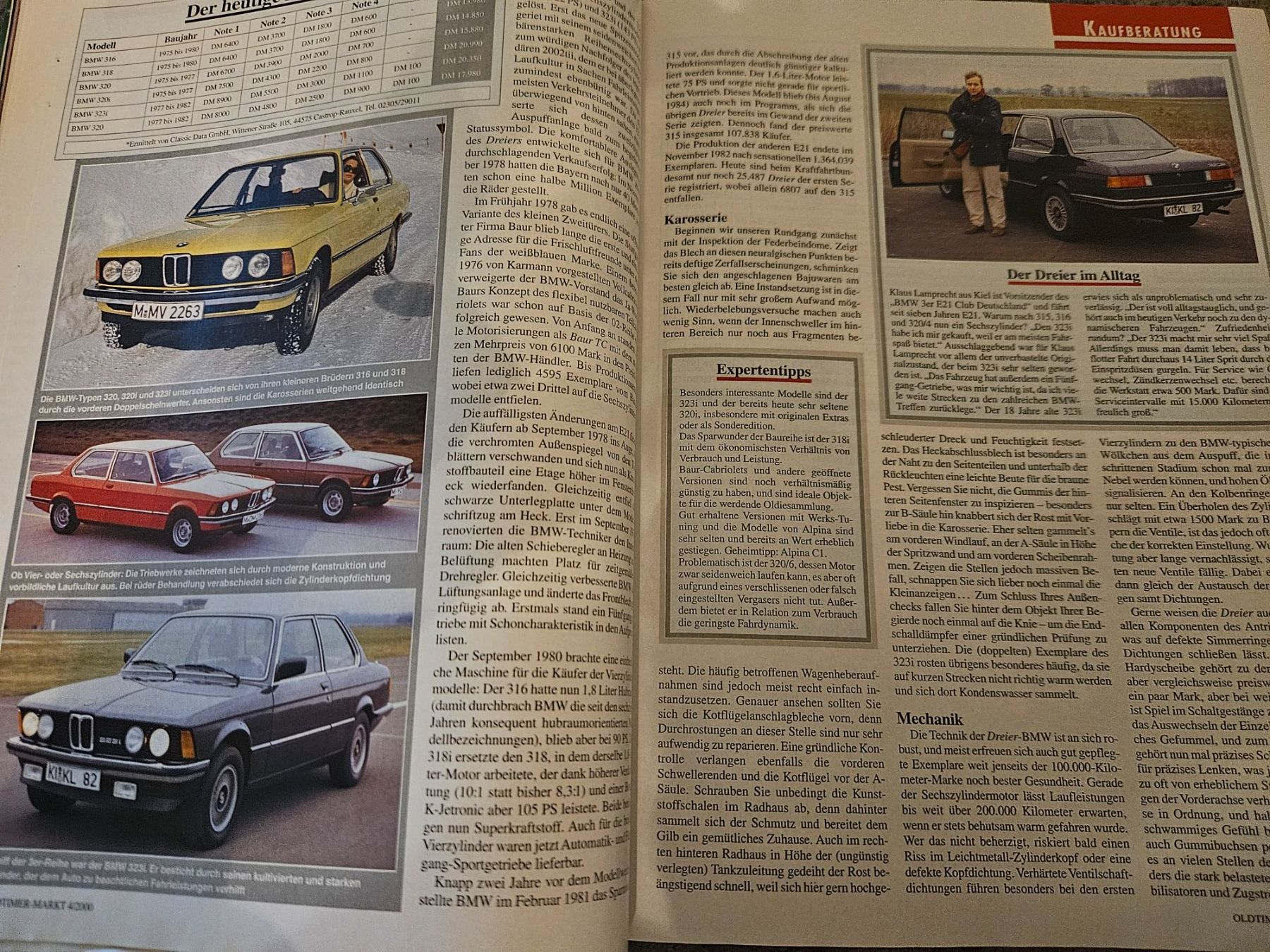 Riviste & Magazine: Oldtimer Markt 4/00 BMW 3 E21 Italjet Simca V8 Buick Ford xx – Usato da Flawil venduto da sr1_f6st 5