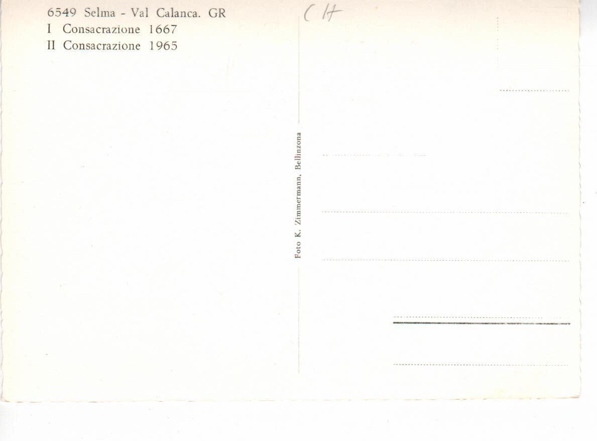 Cartoline postali: Selma - Val Calanca – Usato da Wolhusen venduto da Curver9 1