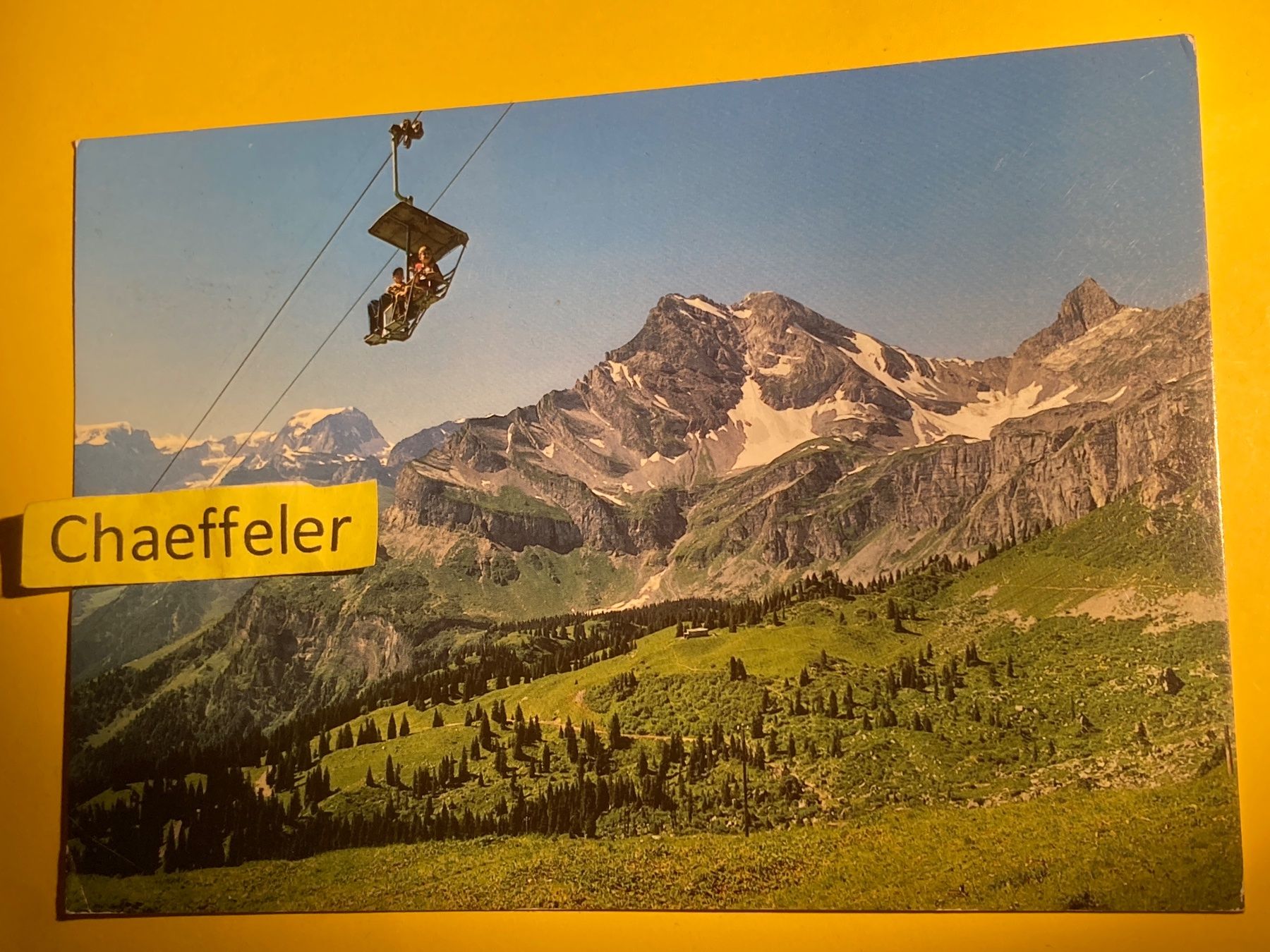 Ansichtskarten: 1998 Braunwald, Sesselbahn Gumen – Gebraucht aus Zürich von Chaeffeler