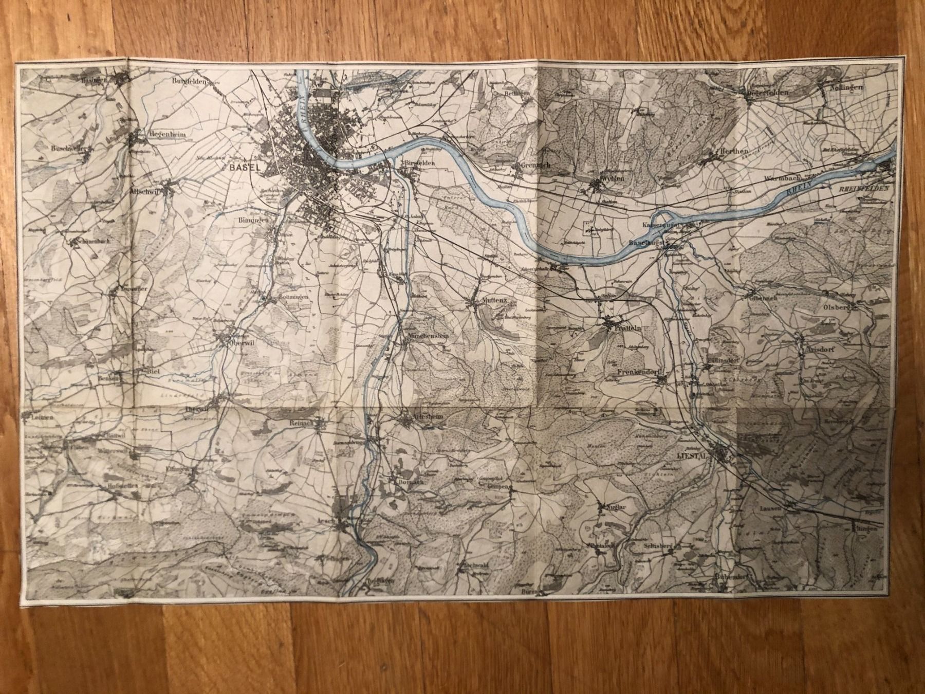 Cartine & Atlanti: Stadtplan Basel (und Umgebung) 1902 – Usato da Zürich venduto da allp 1
