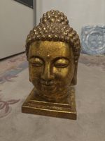 Goldene Buddha Kopf Statue, Deko für dein Zuhause ca.33cm