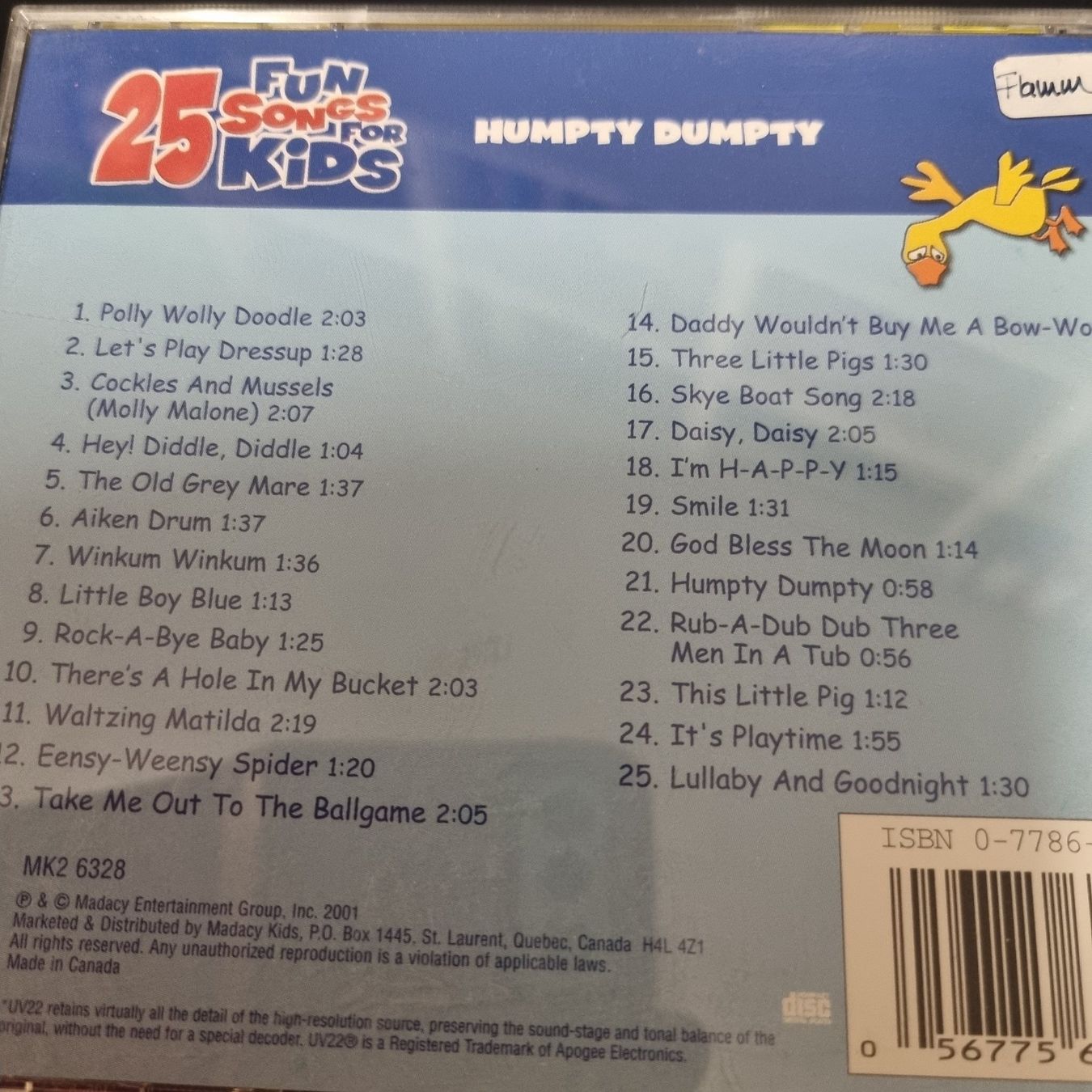 CDs: CD    25 fun songs for kids Nr.2 – Gebraucht aus Subingen von  1