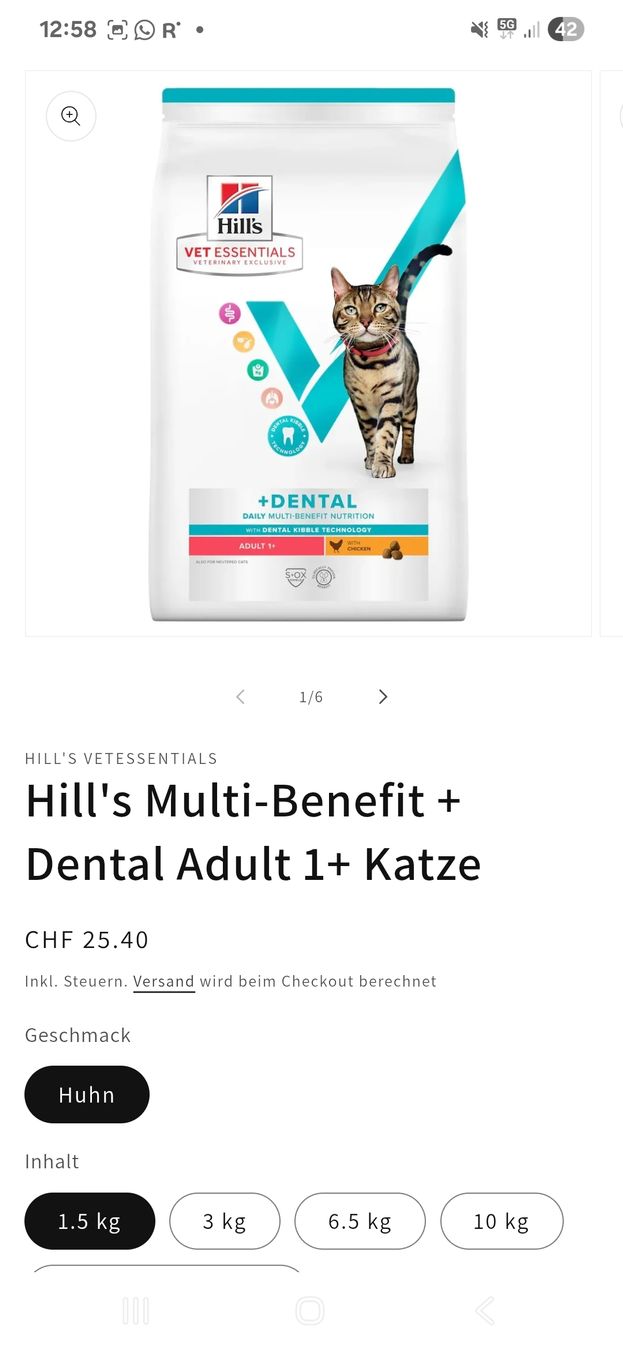 Mangimi: Hills Katzenfutter 1+ whit Chicken – Nuovo (secondo la descrizione) da Chur venduto da pat_6y5t 1