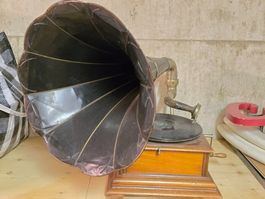 Trichter Grammophon antik funktionstüchtig Pathephone 1912