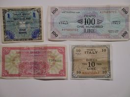 Allierte Militärbehörde Italy Deutschland British Geldnoten