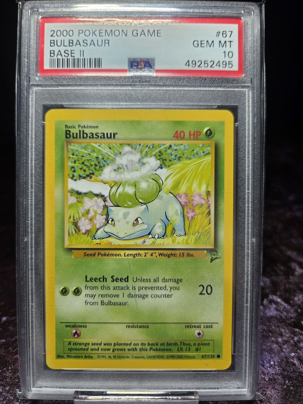 Pokémon Sammelbilder & Trading cards: 2000 POKEMON GAME BASE II 67 BULBASAUR PSA 10 – Gebraucht aus Lauerz von gp9_zt9k 2